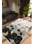 Salon Halısı Modern Geometrik Gri Beyaz Siyah Kaydırmaz Kesme Yıkanabilir Ince Halı Tüysüz Kilim 1