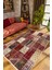 Salon Halısı Modern Patchwork Bordo Kaydırmaz Kesme Yıkanabilir Ince Halı Tüysüz Kilim 1