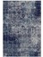 Salon Halısı Modern Eskitme Lacivert Kaydırmaz Kesme Yıkanabilir Ince Halı Tüysüz Kilim 2