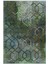 Salon Halısı Modern Geometrik Yeşil Gri Kaydırmaz Kesme Yıkanabilir Ince Halı Tüysüz Kilim 2