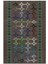 Salon Halısı Modern Geometrik Yeşil Kaydırmaz Kesme Yıkanabilir Ince Halı Tüysüz Kilim 2