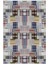 Salon Halısı Modern Patchwork Gri Kaydırmaz Kesme Yıkanabilir Ince Halı Tüysüz Kilim 2