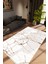 Salon Halısı Taş Mermer Modern Ekru Beyaz Kaydırmaz Kesme Yıkanabilir Ince Halı Tüysüz Kilim 1