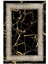 Salon Halısı Taş Mermer Gold Siyah Altın Kahverengi Kaydırmaz Yıkanabilir Ince Halı Tüysüz Kilim 2