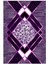 Salon Halısı Modern Geometrik Mor Pembe Beyaz Kaydırmaz Kesme Yıkanabilir Ince Halı Tüysüz Kilim 2