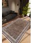 Salon Halısı Modern Çizgili Kahverengi Kaydırmaz Kesme Yıkanabilir Ince Halı Tüysüz Kilim 1