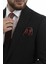 Siyah Slim Fit Yelekli Erkek Takım Elbise 3