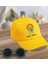Kids Hello Summer Tasarımlı Sarı Cotton Çocuk Şapkası ve Yeşil Çocuk Güneş Gözlüğü Hediye Seti 1