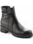 Siyah Hakiki Deri Kadın Bot & Bootie K02531206103 3