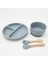 4-Piece Set Bebek Silikon Plaka Seti Çocuklar Besleme Kase Su Geçirmez Kaşık Kaymaz Çocuğun Silikon Bulaşıkları Çocuk Sofra Takımı | Yemekler 1