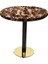 Karanfil Laminat Gold Yuvarlak Masa Q60 - Brownie Mermer 1