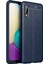 Samsung Galaxy A02 Uyumlu Kılıf Esnek Silikon Koruyucu Tpu Deri Dokulu Hns 1