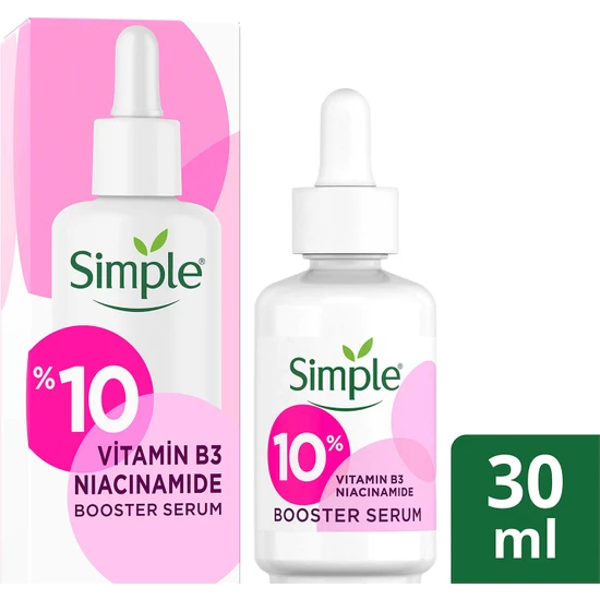 Simple Booster Serum %10 B3 Niacinamide Vitamini Eşit Cilt Tonu ve Görünümü 30 ml