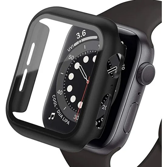 Furenfa Apple Watch 2 3 4 5 6 Se (44 Mm) Uyumlu Nike Kılıf Kasa ve Ekran Koruyucu 360 Tam Koruma