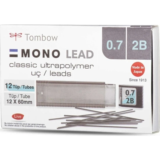 Tombow Mono Lead Uç 0,7 mm 12'li Paket 2b
