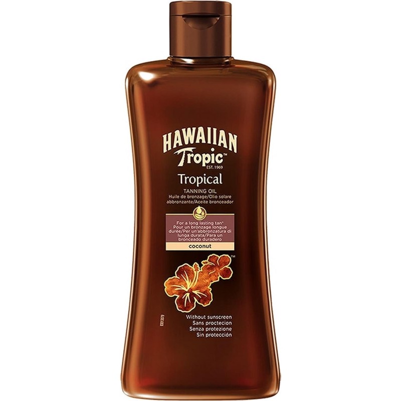 Hawaiian Tropic Tanning Oil Yoğun Bronzlaştırıcı Yağ Faktörsüz 200 ml