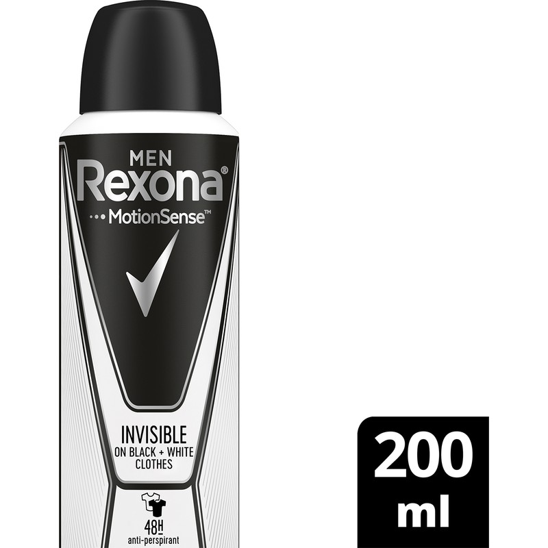 Rexona Invisible Black White Erkek Sprey Deodorant 200 ml