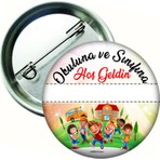 Hediye Panayırı Renkli Öğrenci Yaka Rozeti 20 Adet Okuluna ve Sınıfına Hoşgeldin Metal Malzeme