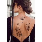 BP Tattoo Fragrance Çoklu Çiçek ve Kuş Temalı Geçici Dövme 15x21 cm Su Transferi