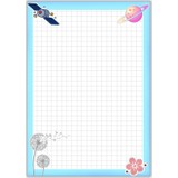 Ekeroğlu Uzay - Kareli Bloknot Defter - Memopad - Notepad (14x20 cm)