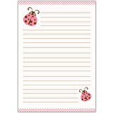 Ekeroğlu Uğur Böceği - Çizgili Bloknot Defter - Memopad - Notepad (14x20 cm)