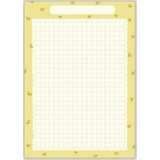 Ekeroğlu Sarı Kalp - Kareli Bloknot Defter - Memopad - Notepad (14x20 cm)
