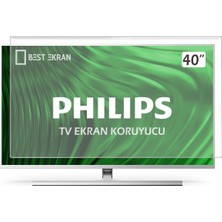 Best Ekran Phılıps 40PFK4309 Tv Ekran Koruyucu - Philips 40" Inç Tv Ekran Tv Şeffaf Koruma Paneli