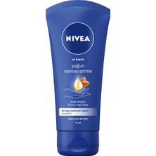 NIVEA Yoğun Nemlendirici El  Kremi 75ml; Doğal Badem Yağı ve Shea Yağı Özleri; 24 Saat Besleyici Bakım; Yoğun Nemlendirme; Kuru Ciltler İçin