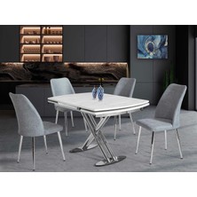 Eymense Lotus 4 Sandalyeli Mutfak Masa Takımı