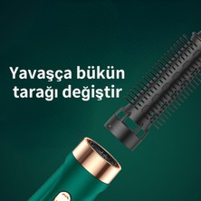 Mectime 3'ü 1 Arada Saç Kurutma Makinesi Sıcak Hava Fırçası Saç Bigudi Tarak Bukleler Şekillendirici Araçlar Elektrikli Iyon Kurutma Makinesi Fırçası(Yurt Dışından)