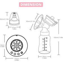 Mectime Elektrikli Göğüs Pompası Silikon Manuel Kontrol Göğüs Pompası Anne Sütü Toplayıcı Tutucu Lohusa Emzirme Pompası Bebek Emzirme Biberonu(Yurt Dışından)