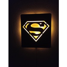 Alda Superman LED Işıklı Duvar Tablosu