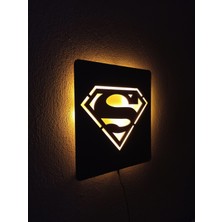 Alda Superman LED Işıklı Duvar Tablosu