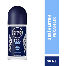 NIVEA Men Erkek Roll On Deodorant Cool Kick 48 Saat Anti-perspirant Koruma 50ml,Serinleten Ferahlık