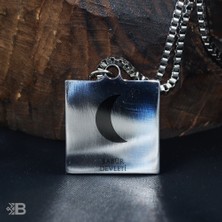 Beymarka Babür Devleti Kare Çelik Kolye - 3241