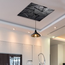 Decorita Cam Avize Göbeği | Antrasit Kristal | 50cm x 50cm