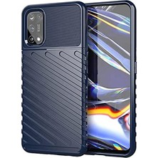 Microcase Realme 7 Pro Thunder Serisi Darbeye Dayanıklı Silikon Kılıf - Mavi