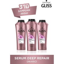 Gliss Serum Deep Repair Onarıcı Şampuan 360 Ml 3'Lü