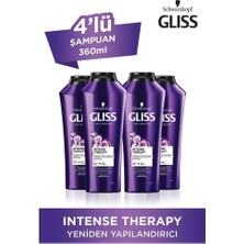 Gliss Intense Therapy Yeniden Yapılandırıcı Şampuan 360 Ml 4'Lü