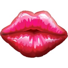 Parti Adresi Dudak Figürlü Folyo Balon Bekarlığa Veda Parti Balonu 81 cm