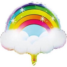 Parti Adresi Gökkuşağı Bulutu Folyo Balon 24" - 60.96 Cm