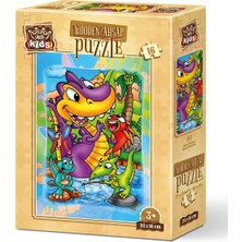 Art Kids Balıkçı Dinazorlar 16 Parça Ahşap Puzzle