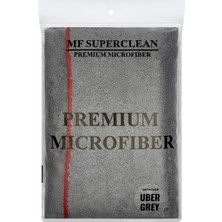 SUPERCLEAN MİKROFİBER UBER GREY/BLACK OTO KURULAMA BEZİ 450 GSM  60X90 CM