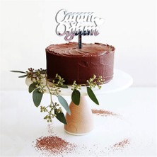 Parti Adresi Pleksi Pasta Süsü Yazı Canım Oğlum Gümüş