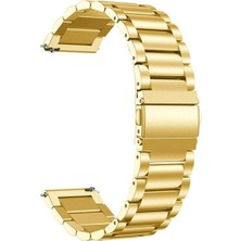 Nezih Case Samsung Galaxy Watch 4 Classic 42 / 46 mm Uyumlu Metal Paslanmaz Çelik Baklalı Kordon 20MM