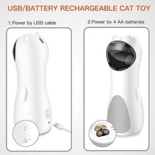 Kedi Oyuncak Akıllı Interaktif Tease LED Lazer Oyuncaklar Için LED Lazer Oyuncaklar Otomatik Çok Açı Eğitim El Tutulan Modu Spin Elektronik Pet | Kedi Oyuncakları