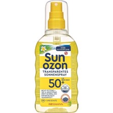 Sunozon Güneş Spreyi Spf 50+ Transparan 200 ml