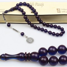 Tesbih Pasajı Küre Tane Ateş Kehribar Tesbih (9 x 9 Mm)