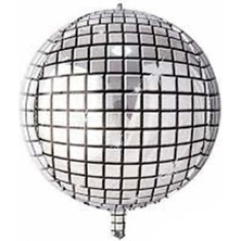 Parti Adresi Gümüş Disco Topu Folyo Balon 60 Cm