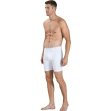 Jiber Erkek Beyaz Pamuklu Likralı 3'lü Boxer 268